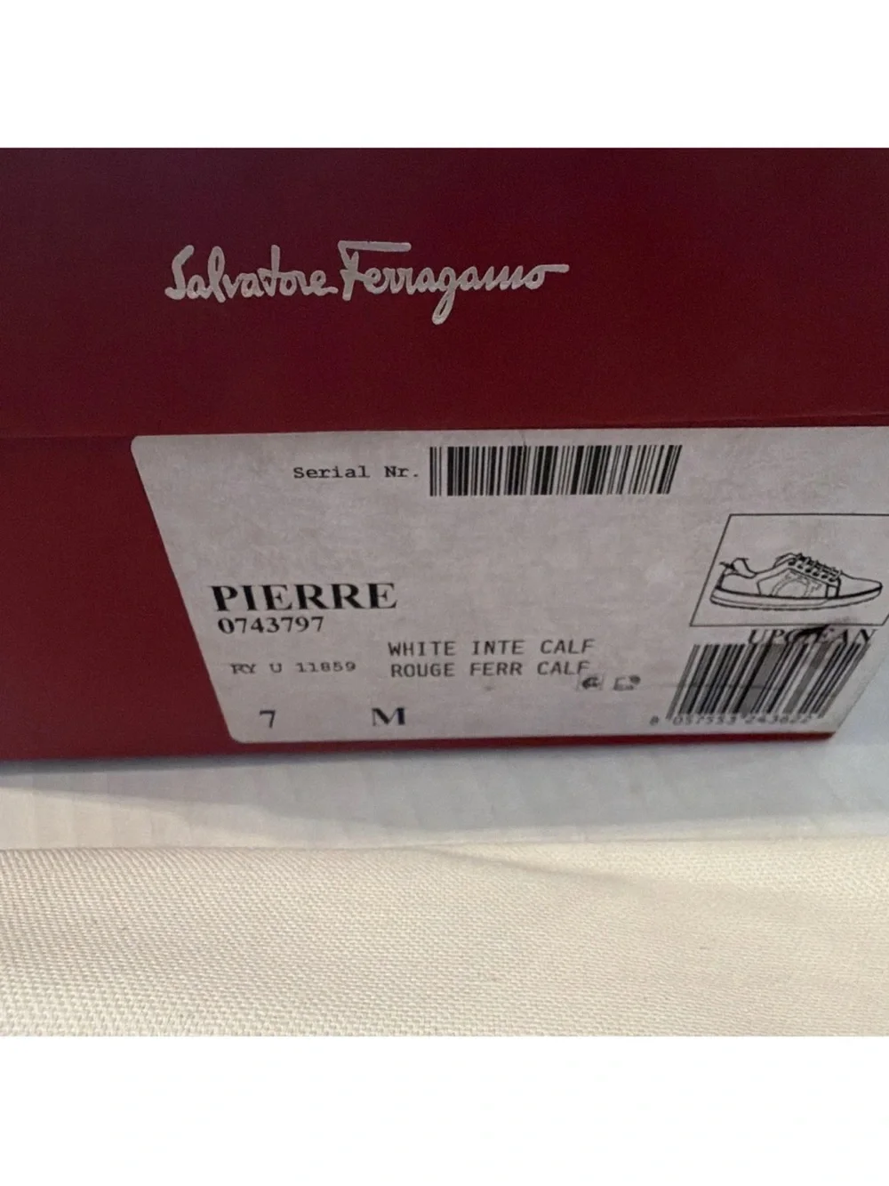 Salvatore Ferragamo Men’s Pierre Low Top Lace-Up Sneakers Size 7
